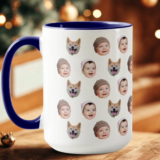 Mug personnalisé visage bébé, Custom Family 3 Phot (Créateur téléchargé)