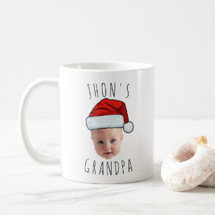 Mug Personnalisé Visage bébé Père Noël Chapeau Photo d