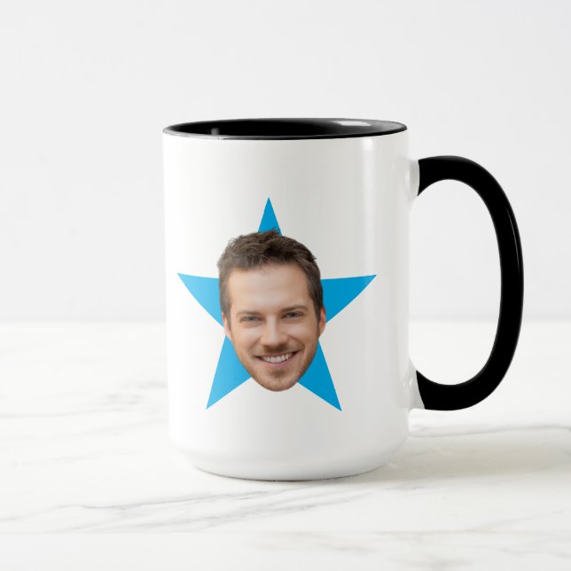 Mug Personnalisé visage étoile cadeau unique pour les  (Droite)