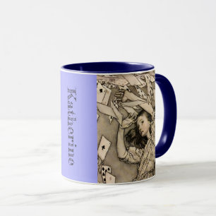 Mug Personnalisé votre nom Vintage Alice au pays des m