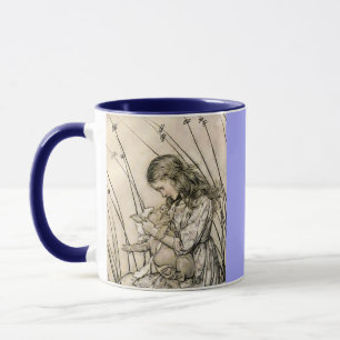 Mug Personnalisé votre nom Vintage Alice au pays des m