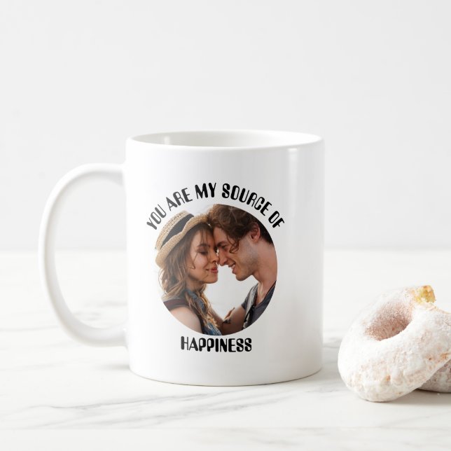 Mug Personnalisé Vous êtes ma source de bonheur Photo (Avec donut)
