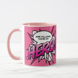 Mug Personnalisé Vous êtes mon HERO Comic Book Pop Art