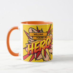 Mug Personnalisé Vous êtes mon HERO Comic Book Pop Art