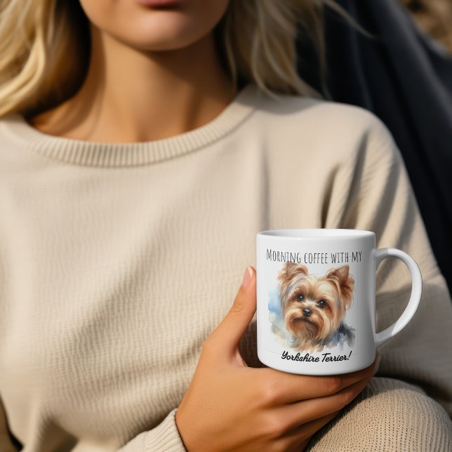 Mug Personnalisé Yorkshire Terrier Mignon (Créateur téléchargé)