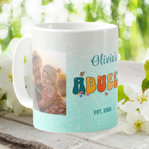 Mug Personnalisée Abuela Photo Parties scintillant Sup
