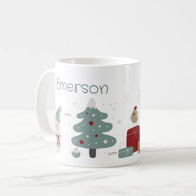 Mug personnalisée de Noël de l'enfant (Devant gauche)