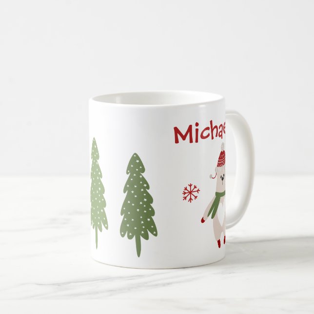 Mug personnalisée de Noël de l'enfant (Devant droit)