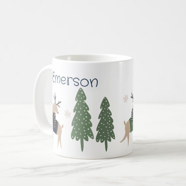 Mug personnalisée de Noël de l'enfant (Devant gauche)
