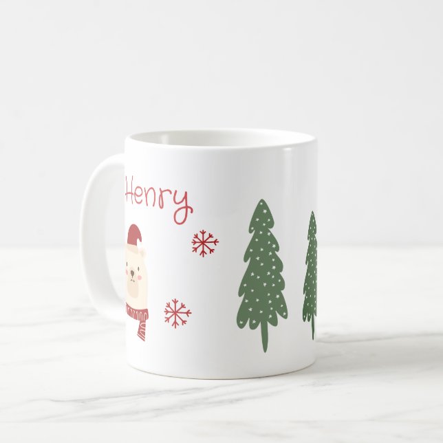 Mug personnalisée de Noël de l'enfant (Devant gauche)