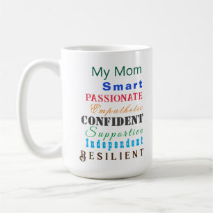 Mug Personnalisée Maman Qualités colorées des grandes