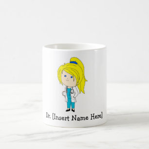 Mug Personnalisée Mignonne Doctor Femme - Blonde Coffe