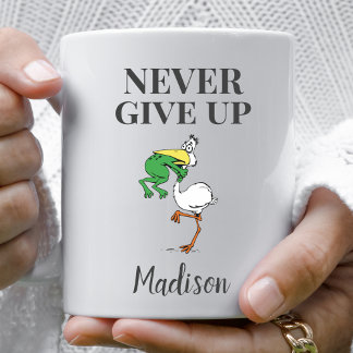 Mug Personnalisée N'abandonnez jamais les grenouilles