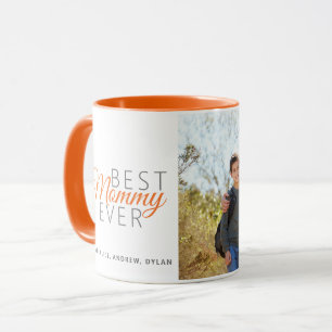 Mug Personnalisée Orange Meilleure Maman Jamais Photo