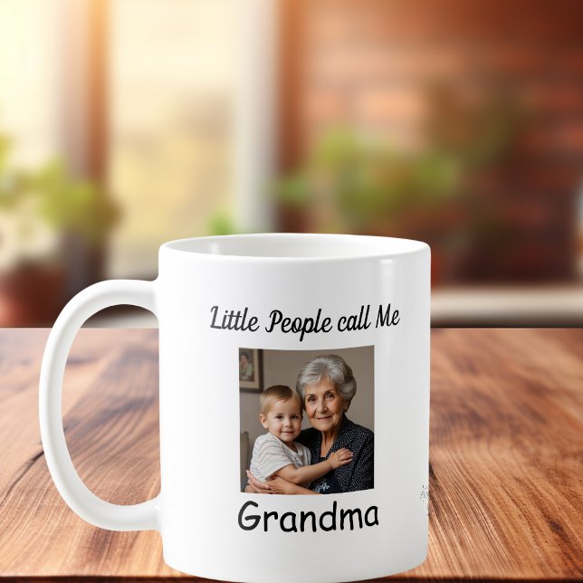 Mug PERSONNALISÉE Photo souvenir GRAND-MÈRE (Simple but elegant design to celebrate Grandma, Personalize add your photos and words)
