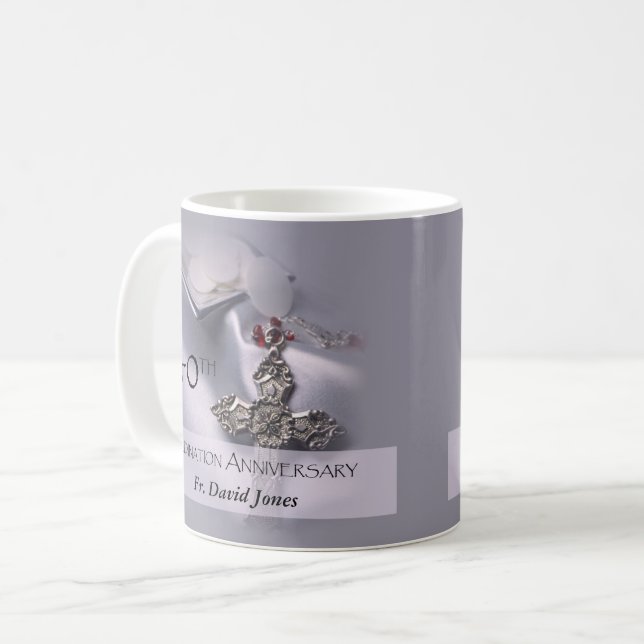 Mug Personnaliser, 40e anniversaire d'ordination Félic (Devant gauche)