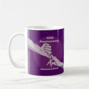 Mug Personnaliser anniversaire couple romantique main 