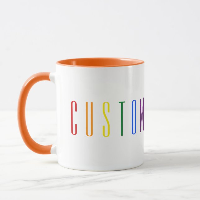 Mug Personnaliser arc-en-ciel de 6 lettres (Gauche)