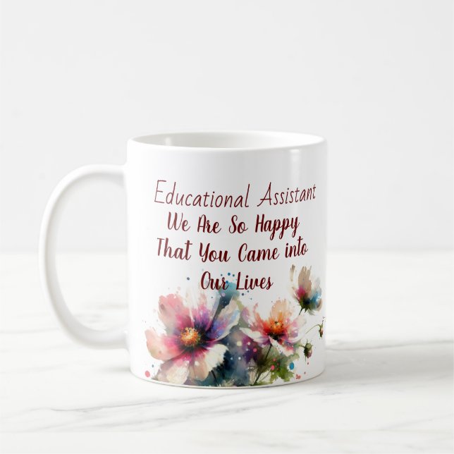 Mug Personnaliser/ Assistant pédagogique /Floral (Gauche)