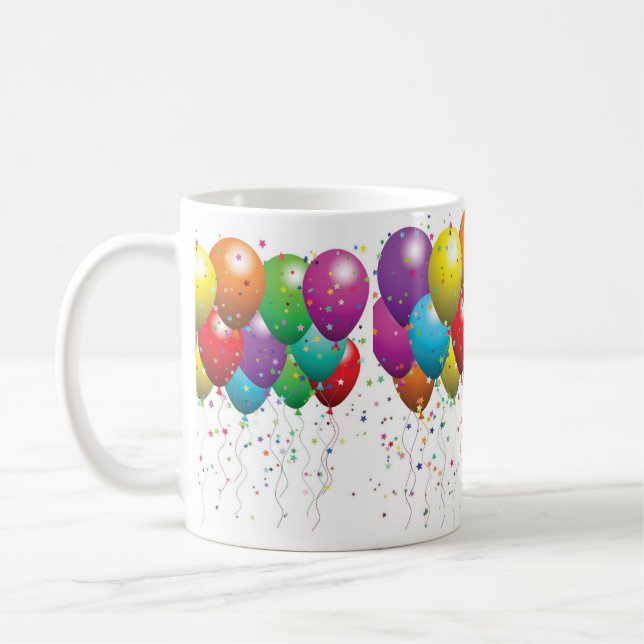 MUG PERSONNALISER BALLOON BALLOON D'ANNIVERSAIRE (Gauche)