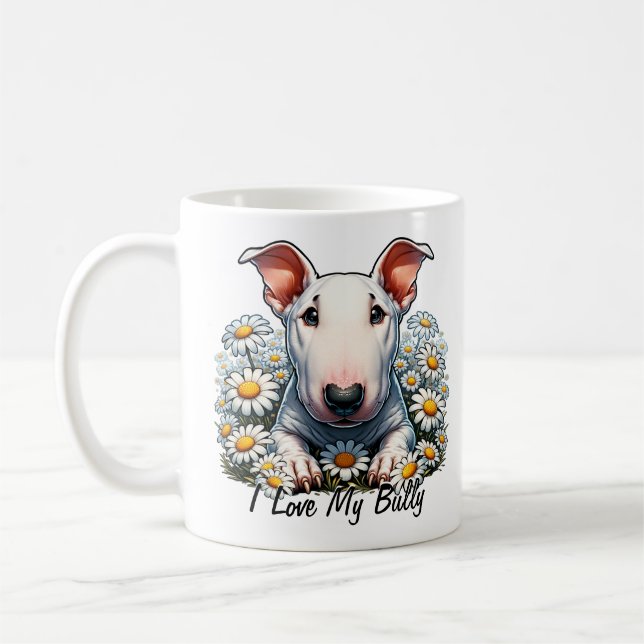 Mug Personnaliser Bull Terrier dans les marais (Gauche)