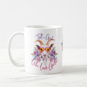 Mug PERSONNALISER   Chèvre hipster - Fille qui aime le