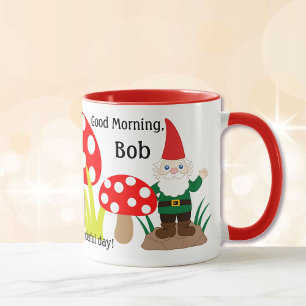 Mug Personnaliser de champignons Gnome de jardin Coupe