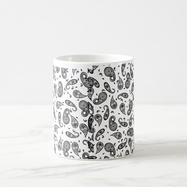 Mug Personnaliser de conception Paisley couleur arrièr (Centre)