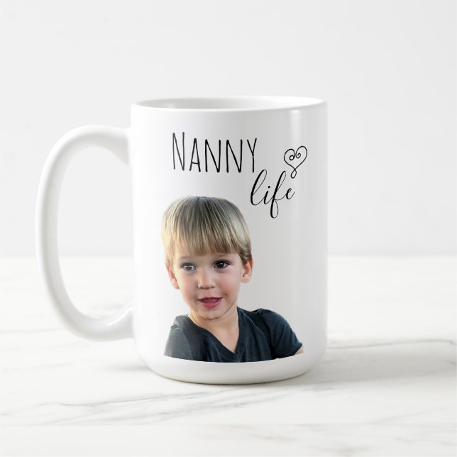 Mug Personnaliser de vie de mamie grand-mère Photo (Gauche)