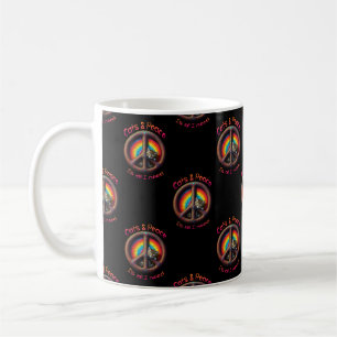 Mug Personnaliser du panneau de paix Hippie Tie Dye Am