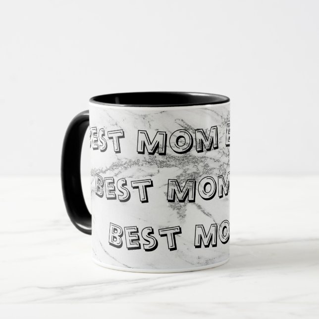 Mug Personnaliser en marbre de Parties scintillant d'a (Devant gauche)