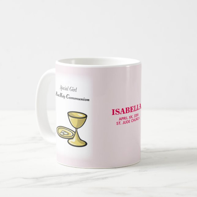Mug Personnaliser, Fille spéciale, Première communion (Devant gauche)