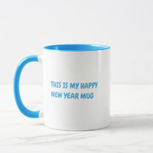 Mug Personnaliser Funny Happy New Year Sky Blue