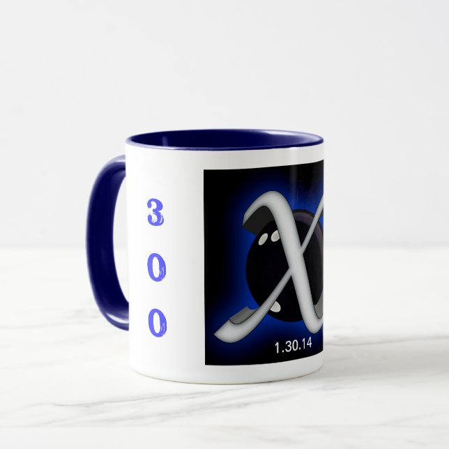 Mug Personnaliser, Graphique Bowling Xmachine, 300 par (Devant gauche)