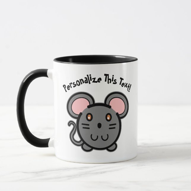 Mug PERSONNALISER Gray Mousie mignonne (Gauche)