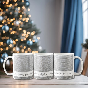 Mug Personnaliser Gris Mosaïque Chaleureux