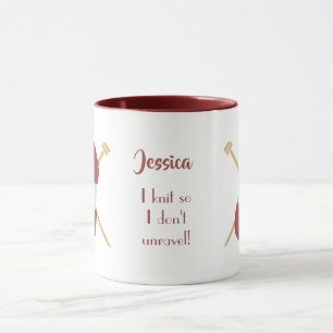 Mug Personnaliser "Je tricote pour ne pas démêler" Mod