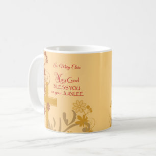 Mug Personnaliser, Jubilee Anniversaire Nun Cross, Fil