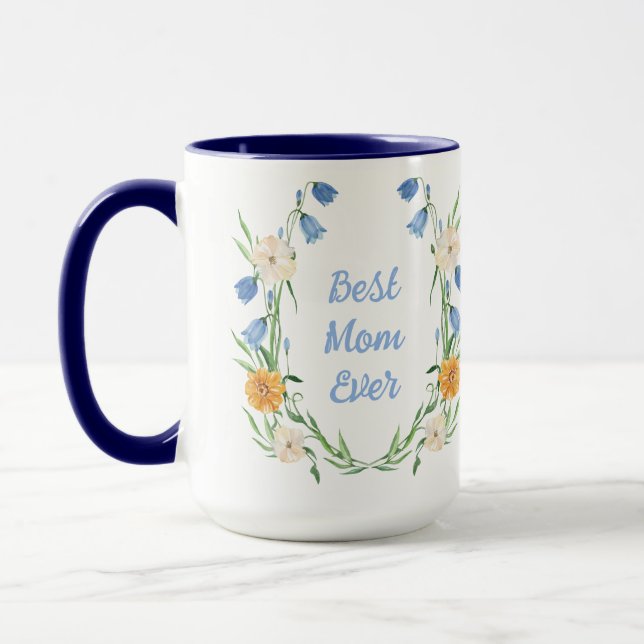 Mug Personnaliser la fête des mères Floral (Gauche)