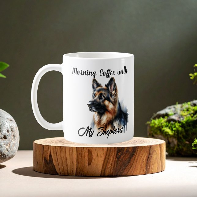 Mug PERSONNALISER L'Allemand Berger café du matin (Créateur téléchargé)