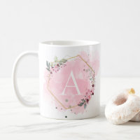 Personnaliser l'aquarelle Floral Cadre Blanc Initi