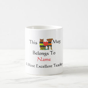 Mug Personnaliser le meilleur excellent enseignant mei