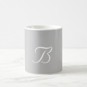 Mug Personnaliser le monogramme B gris clair
