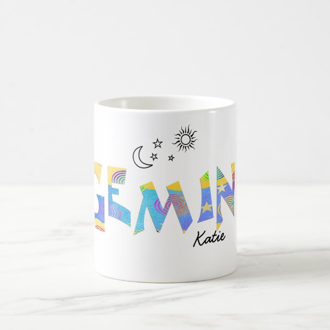 Mug Personnaliser le nom-amusant GEMINI Anniversaire Z (Centre)