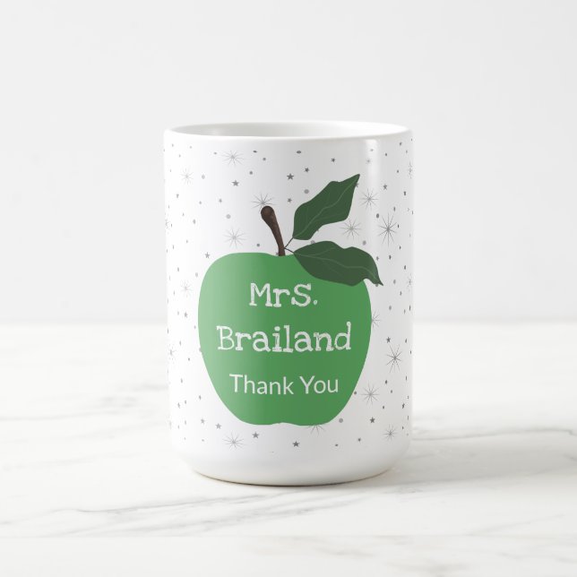 Mug Personnaliser le nom de l'enseignant personnalisé  (Centre)