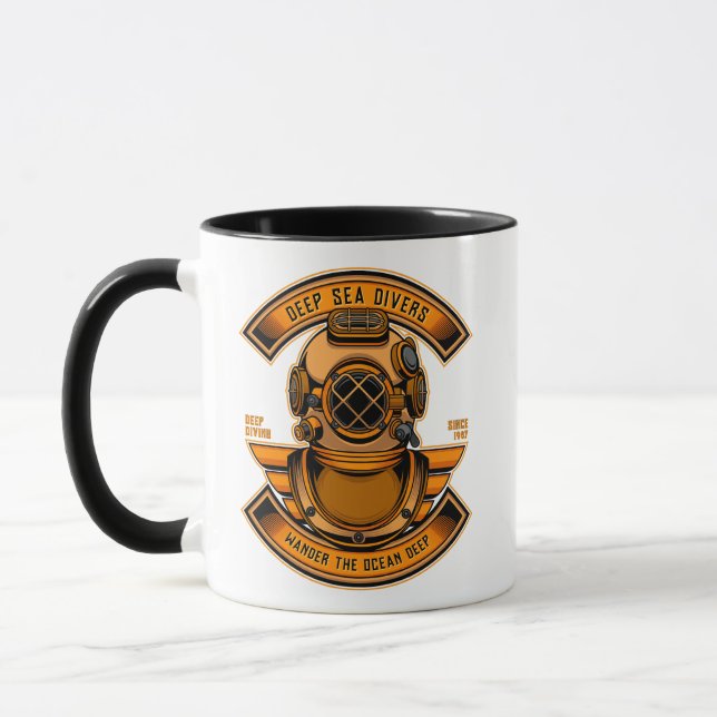Mug Personnaliser l'équipement de casque de plongée de (Gauche)