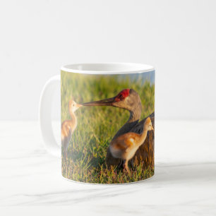 Mug Personnaliser les grues Sandhill aiment ses poussi