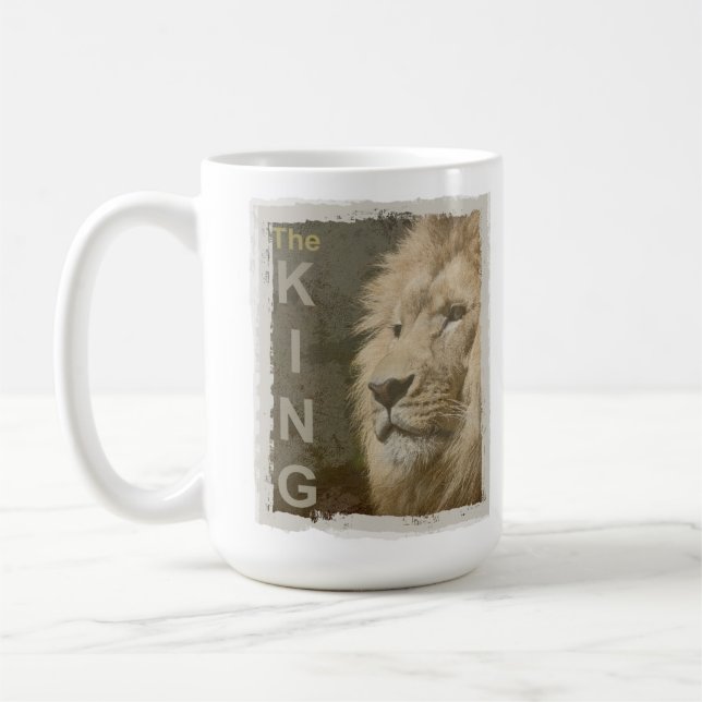 Mug Personnaliser Lion Tête Animal King Élégant tendan (Gauche)