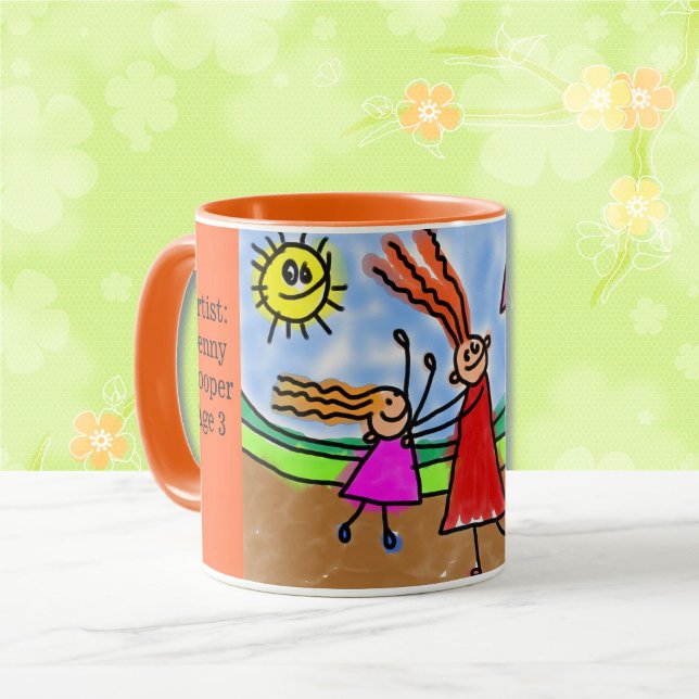 Mug Personnaliser l'oeuvre d'enfant Ajouter le nom et  (Créateur téléchargé)