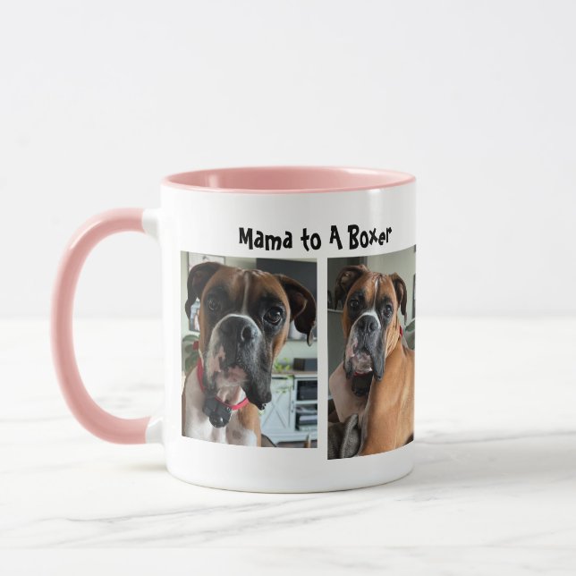 Mug Personnaliser/ Mama Dans Une Boxe Mignonne (Gauche)